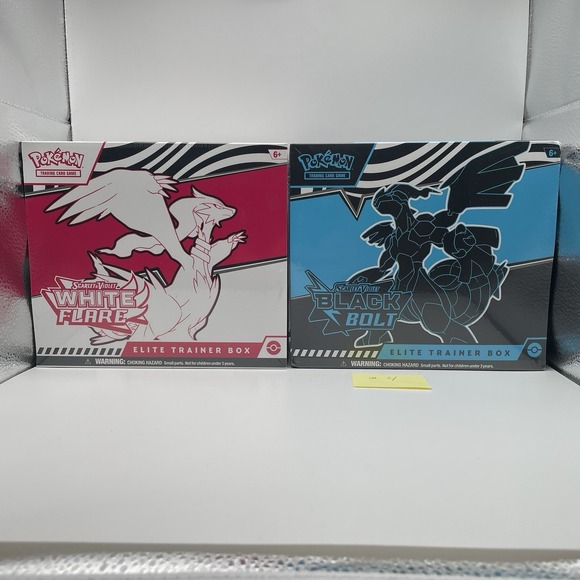 Pokemon Black Bolt & White Flare Elite Trainer Box Factory Sealed 2 Pack ETB #4 - Picture 1 of 7